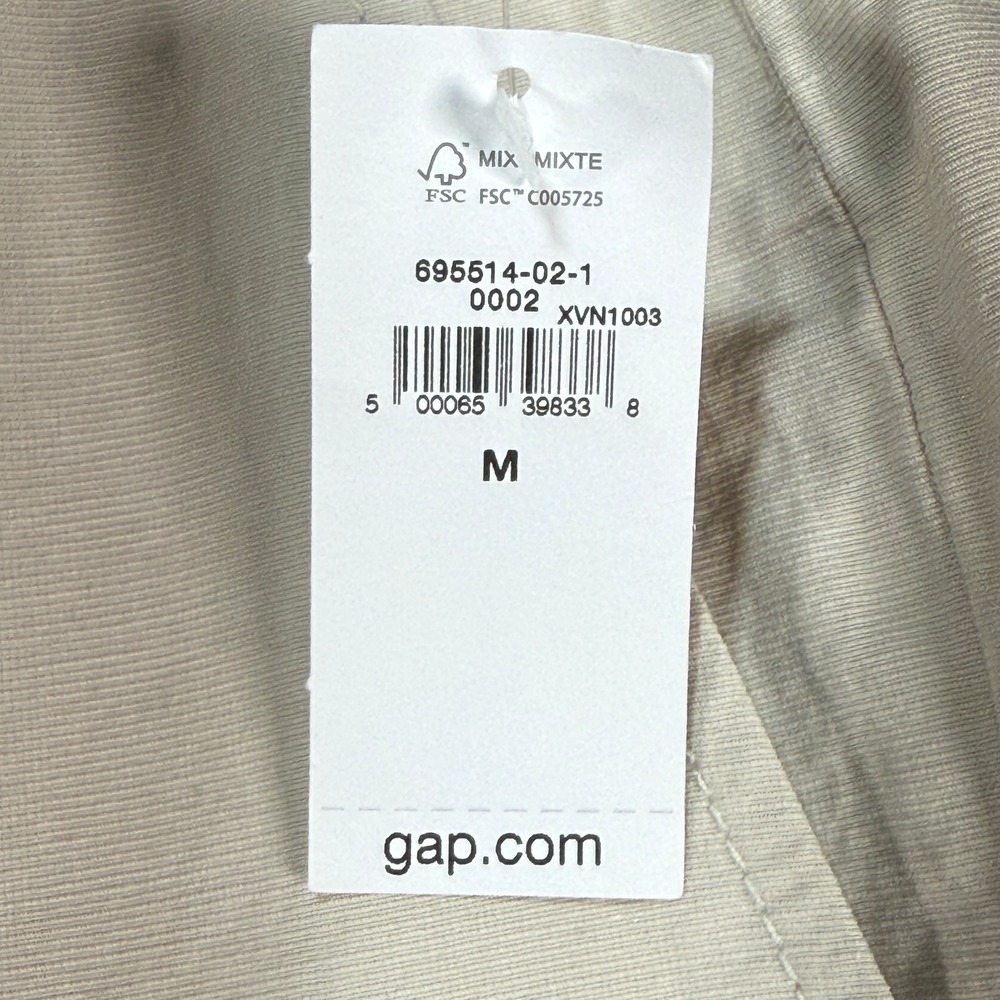 Gap Linen Easy Shorts Mens Medium Khaki Tan Pull-On Drawstring Elastic Waist - Picture 4 of 11